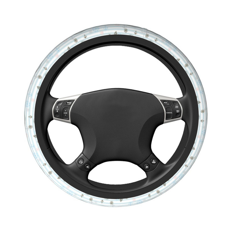 Armsad merevaalade auto rooliratta kate 37-38 libisemisvastane mereankur Värvilised autostiiliga autotarvikud