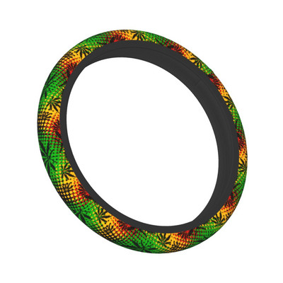 Automobilio vairo dangteliai Rasta klevo rastafario piktžolių lapų pynė ant vairo dangtelio Auto vairo priedai