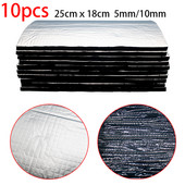 10 buc 25cm * 18cm 5mm/10mm Covoraș de izolare fonică Covoraș de izolare fonică Izolație de izolare fonică Izolație de capotă de mașină
