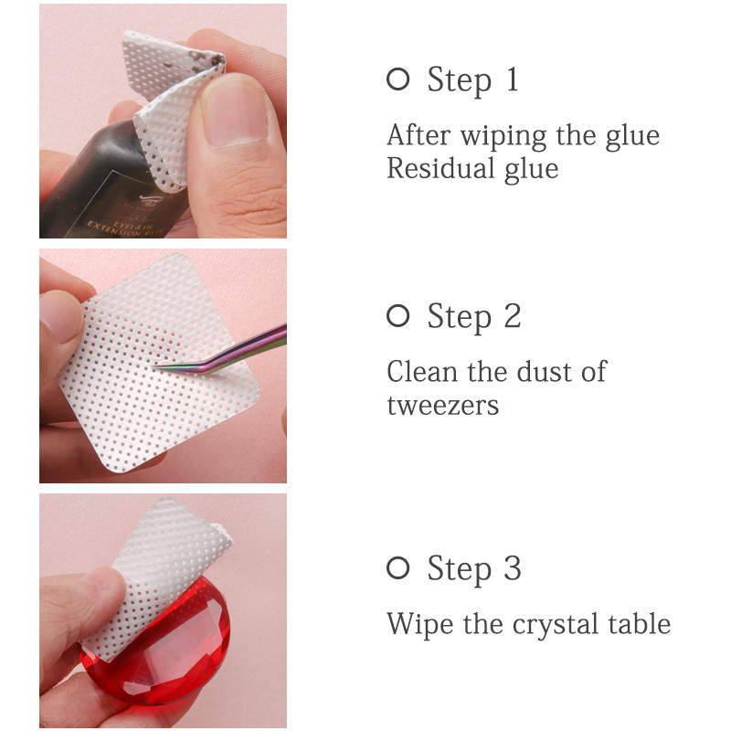 200 komada Papirne maramice bez vlakana Pamučne maramice Odstranjivač ljepila za trepavice obrišite otvor bočice ljepila spriječite začepljenje ljepila Jastučići za čišćenje