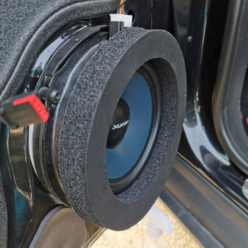 4 τμχ Δαχτυλίδι ηχείων αυτοκινήτου Universal Αξεσουάρ ηχομόνωσης Auto Audio Enhancer System Soundproof Bass Door Trim Αυτοκόλλητο
