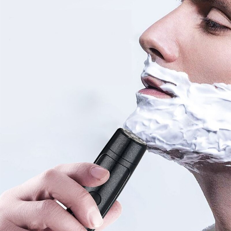 Nešiojamas skustuvas Mini elektrinis skustuvas USB įkraunamas automatinis skutimosi žoliapjovė su patogia barzdos Vibrissa skustuvu