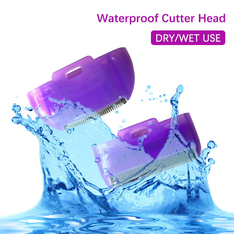 Nerūdijančio plieno neskausminga skutimosi kirpimo mašinėlė ir mikroskopinė pjovimo galvutė, skirta liesti plaukelius šalinti rankoms kojoms, bikini veidui, naudotas epiliatorius