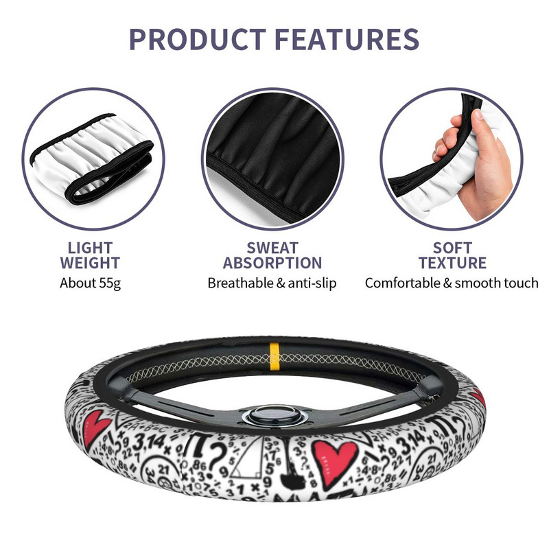 38 cm auto roolikatted Ma armastan matemaatikavõrrandid Pehme müsteerium autokaunistus Moodsad autotarvikud