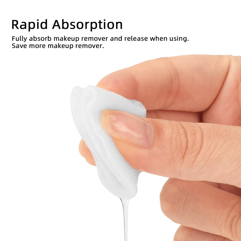 100 tk Kosmeetilised kosmeetilised vatipadjakesed Ripsmeliim Paksendatud Küünelaki Eemaldaja Ümmarguse kujuga tööriistad 3 kihti igapäevased tarvikud