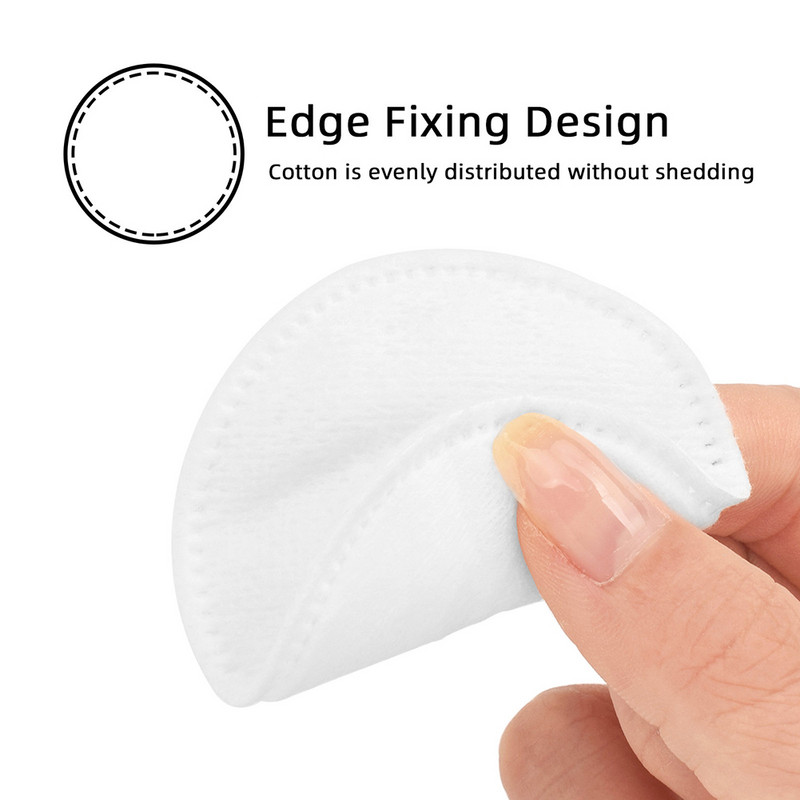 100 tk Kosmeetilised kosmeetilised vatipadjakesed Ripsmeliim Paksendatud Küünelaki Eemaldaja Ümmarguse kujuga tööriistad 3 kihti igapäevased tarvikud