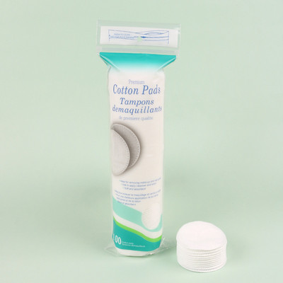 Puhas puuvillane puuvillane pehme ja kulumiskindel tsentraliseeritud veelukuga tahke ühekordne näopuuvillane meigieemaldaja