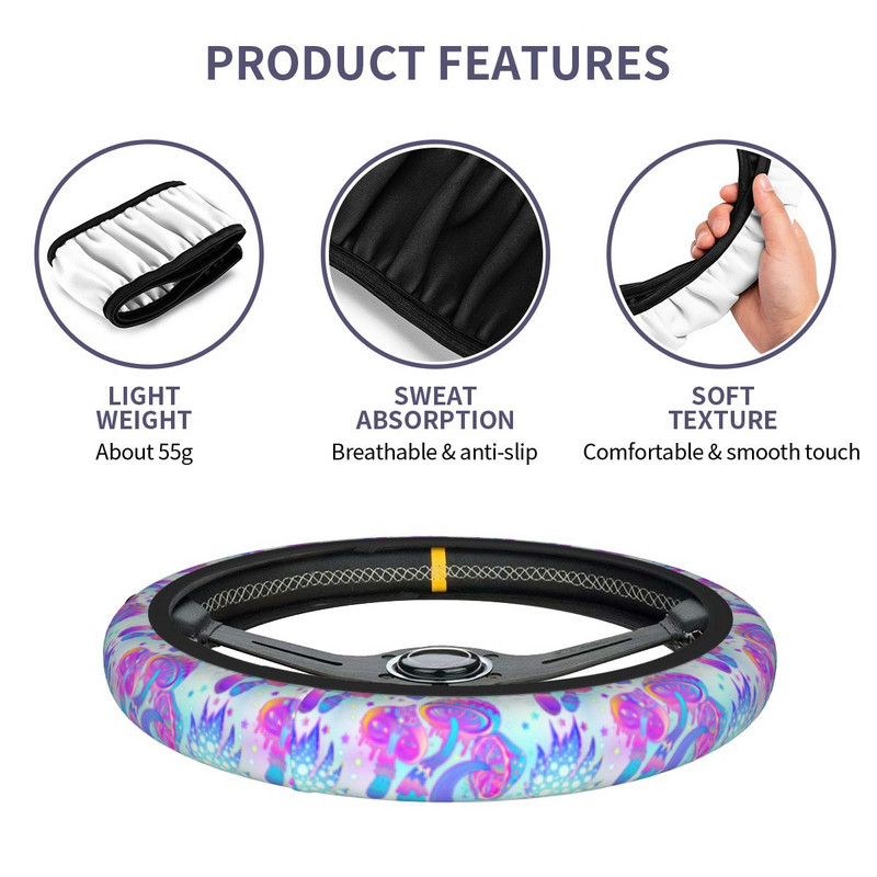 Psychedelic Mushrooms auto rooliratta kate Magic Hippie rooliratta kaitsekate Auto rooliratta tarvikud