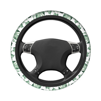 Leaf Leaves Monstera Car Volan Cover Universal Jungle Tropical Green Plant Auto Steering Wheel Protector Car-styling
