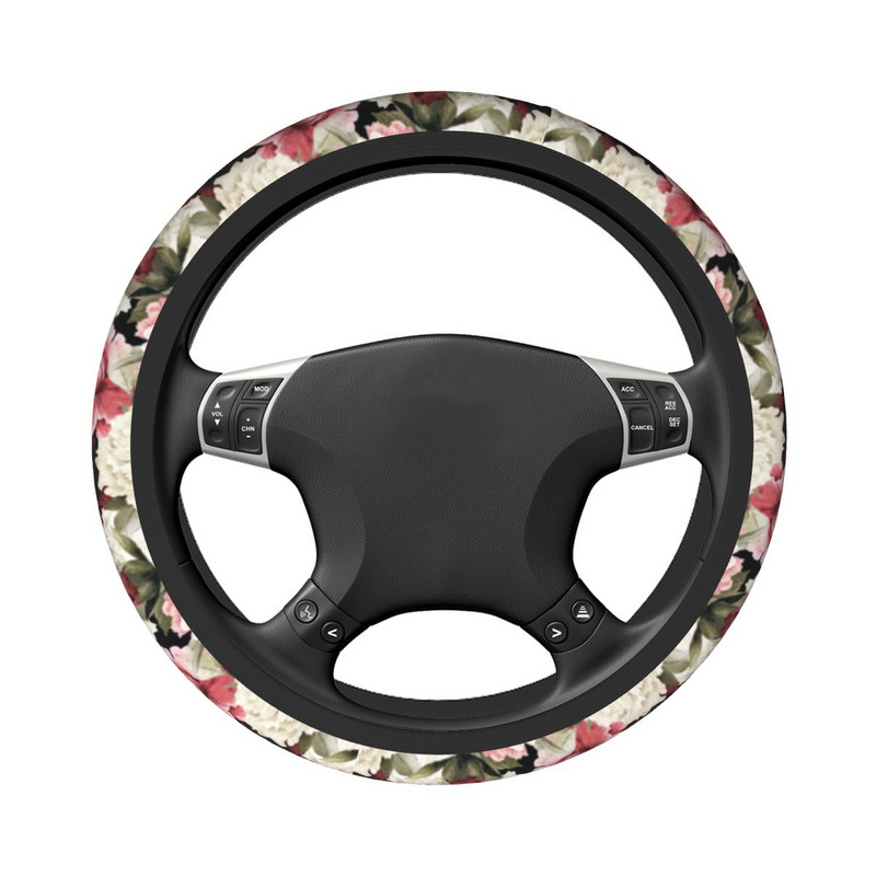 38 cm roolirattakatted Chinoiserie universaalsed hiina lilledega autokaunistused värvilised autotarvikud