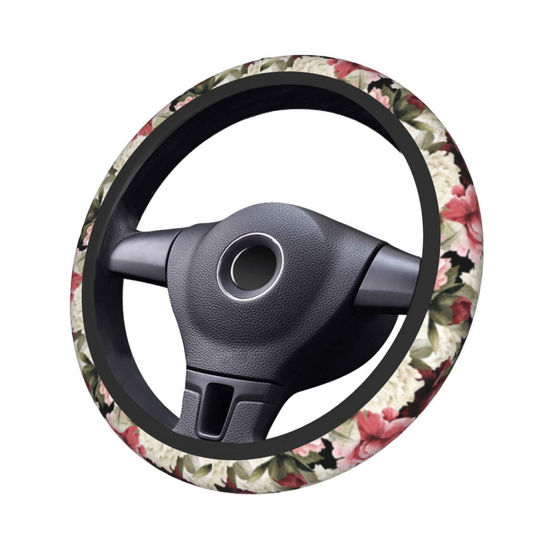 38 cm roolirattakatted Chinoiserie universaalsed hiina lilledega autokaunistused värvilised autotarvikud