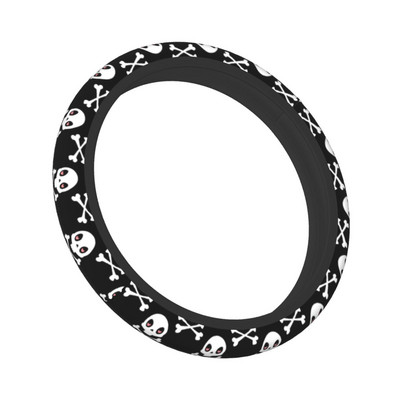 Halloweeni õudusauto rooliratta kate 38 cm multikas pealuu luu piraatlipp rooliratta kaitsekate autotarvikud