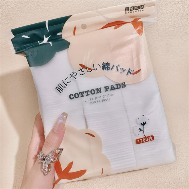 1200 tk kosmeetiline puuvillane hele siid, pehme meik puuvillane ühekordne lausriie õhuke näopuhastus, meik, meigipuuvilla eemaldamine