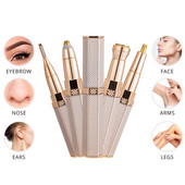 Električni brijač za žene Novi 4 u 1 ženski brijač Trimer za obrve Epilator za dlačice u nosu Punjivi trimer za obrve