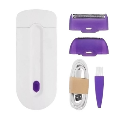 Elatric plaukų šalinimo aparatas neskausmingas moterų grožis, belaidis rankų ir kojų kūno skutimosi epiliatorius 2 viename epiliatorius su 4 priedais