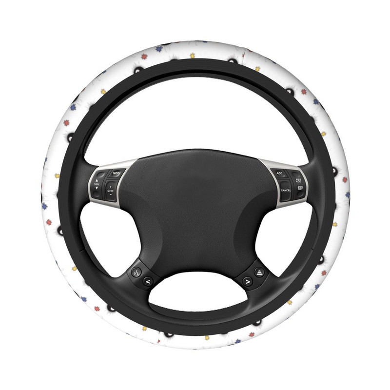 38 cm automobilio vairo dangteliai „Soot Sprites“ Universalūs „Spirited Away Anime“ pynė ant vairo dangtelio automobilio priedas