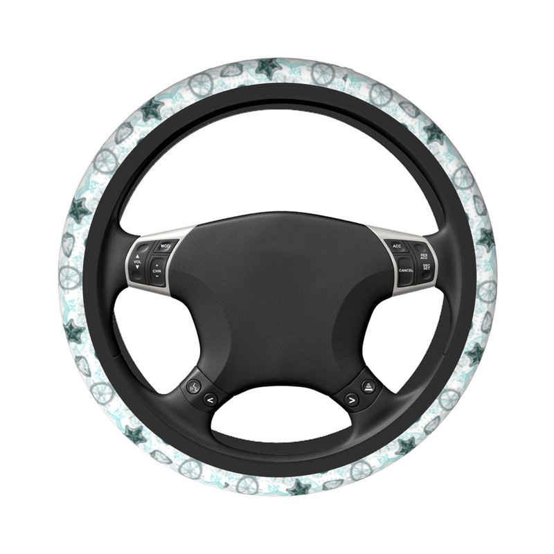 Κάλυμμα τιμονιού αυτοκινήτου Θαλάσσια μοτίβο Ναυτικής άγκυρας πλεξούδα στο κάλυμμα τιμονιού Αξεσουάρ τιμονιού στυλ αυτοκινήτου