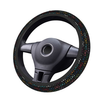 37-38 Калъфи за автомобилни волани Цветни малки шарки на очила Универсални аксесоари за кола Elastische Steering-Wheel