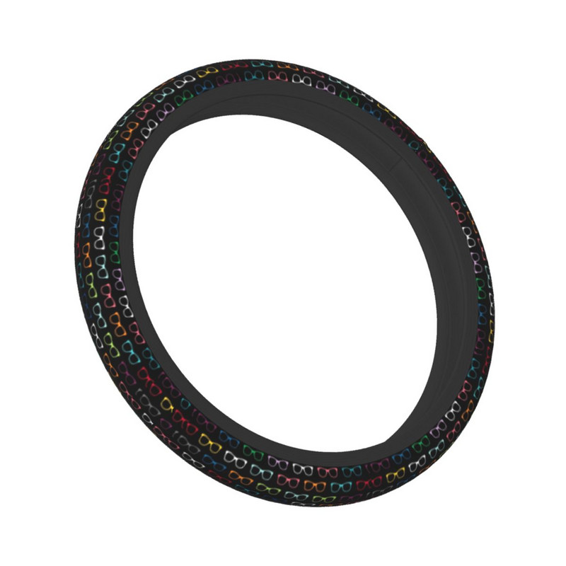 37-38 auto rooliratta katted värvilised väikesed prillide muster Universaalne autostiiliga Elastische rooliratta tarvikud