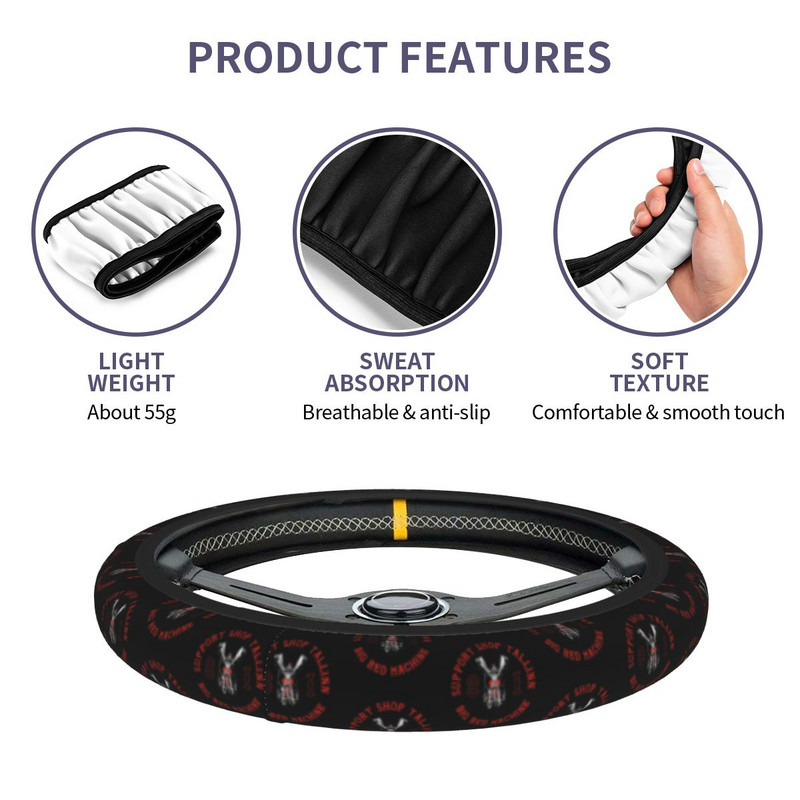 Hells Angels Support 81 Κάλυμμα τιμονιού αυτοκινήτου 38cm Elastic Motorcycle Club Brotherhood Fashion Αξεσουάρ αυτοκινήτου σε στυλ αυτοκινήτου