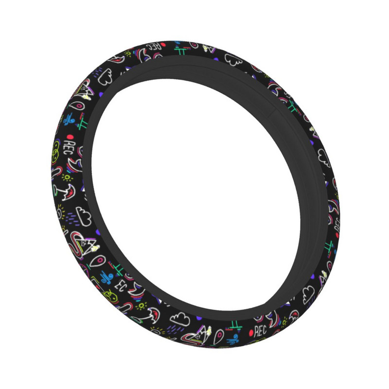 Mielas automobilio vairo dangtelis 38 cm Universalus retro stiliaus, tinkamas automobilių modeliui