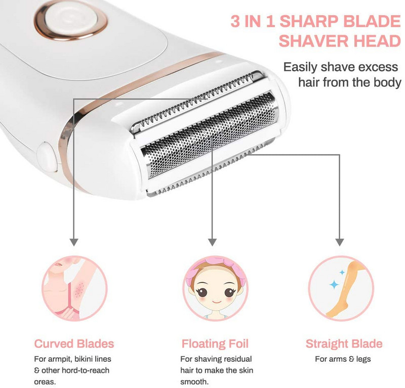 USB-laetav naiste valutu elektriline epilaator habeme karvaeemaldus naiste habemeajamismasinad kaasaskantav naiste juukselõikur LCD