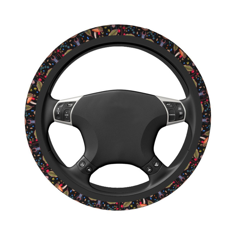 Navlaka za volan automobila od 38 cm Pletenica s gljivama iz tropskih šuma na presvlaci za volan Dodatak za automobil u stilu automobila