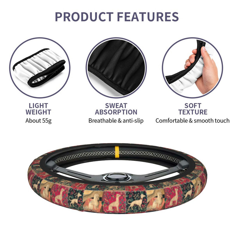 37-38 auto rooliratta kate Retro koerte kollaaž elastne renessanss loomakoerad autostiil Mood autotarvikud