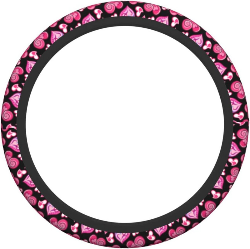 Širdies vairo dangtis 14,5–15 colių automobilio rato apsauga, neslystantis automobilio vairo priedai mergaitėms