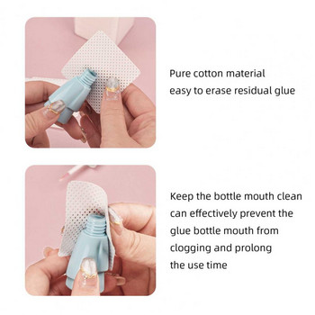 200Pcs/Box Cleaning Eyelash Extension Glue Nozzle Wipes Paper Cotton Glue Bottle Mouth Cleaning Paper Cleaner Pads