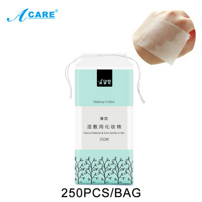 ACARE 250 tk/kott ühekordselt kasutatavad meigipuuvillased salvrätikud pehmed eemaldamispadjad Näopuhastuspaber Meigitööriist Kosmeetiline vatipadjake