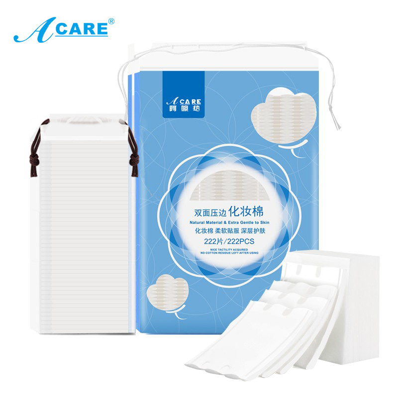 ACARE 250 tk/kott ühekordselt kasutatavad meigipuuvillased salvrätikud pehmed eemaldamispadjad Näopuhastuspaber Meigitööriist Kosmeetiline vatipadjake