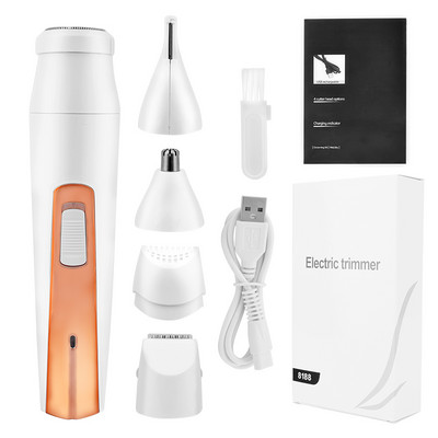 4 u 1 ženski električni depilator bikini obrve nos ženski trimer za uklanjanje dlačica s lica lice tijelo bezbolni ženski aparat za brijanje depilator