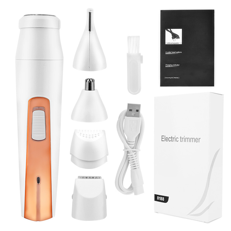 4 u 1 ženski električni depilator bikini obrve nos ženski trimer za uklanjanje dlačica s lica lice tijelo bezbolni ženski aparat za brijanje depilator