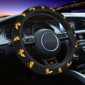 Καλύμματα τιμονιού αυτοκινήτου 38cm Χρυσοί Ιαπωνικοί γερανοί Oriental Αντιολισθητικό Vintage Ασιατικό στυλ αυτοκινήτου Elastische αξεσουάρ αυτοκινήτου