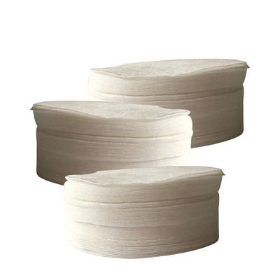 300 tk lausriidest meigieemalduspadjakesed näo- ja nahahoolduspesulapp, ümmargused meigieemaldajad valged (75cm)