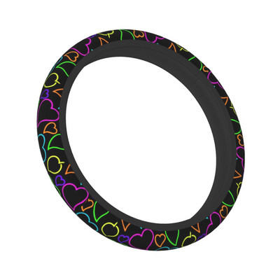 Navlaka za volan automobila od 38 cm, pletenica u obliku srca ljubavi na presvlaci za volan Automatski ukras Šareni dodaci za volan