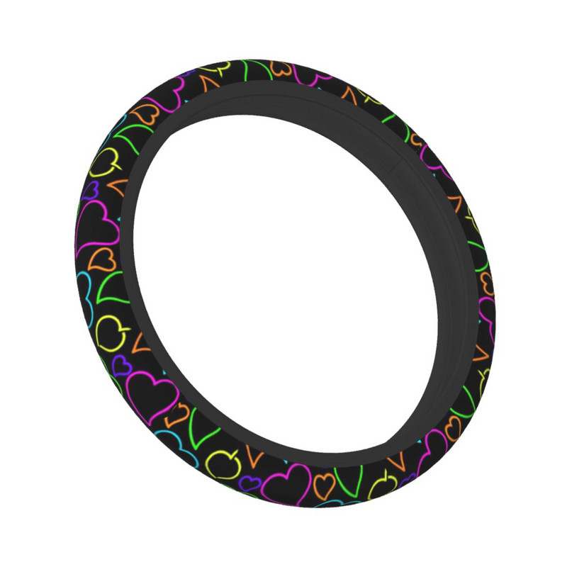 Navlaka za volan automobila od 38 cm, pletenica u obliku srca ljubavi na presvlaci za volan Automatski ukras Šareni dodaci za volan