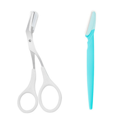 Kulmude trimmer Kääride ilutooted naistele Kulmukäärid kammiga roostevabast terasest meigivahendid Ilukäärid