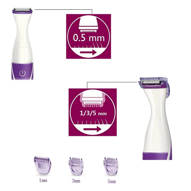 5-IN-1 bikiinijoone trimmer Perfect Precision häbemekarvade eemaldamiseks raseerija naiste pardel Naise näo Bodygroomer naiste raseerimismasin