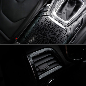 Автомобилни интериорни стикери Автомобилни стикери Опаковане на филм Симулация на крокодил Стайлинг Кожени интериорни стикери 150*10см
