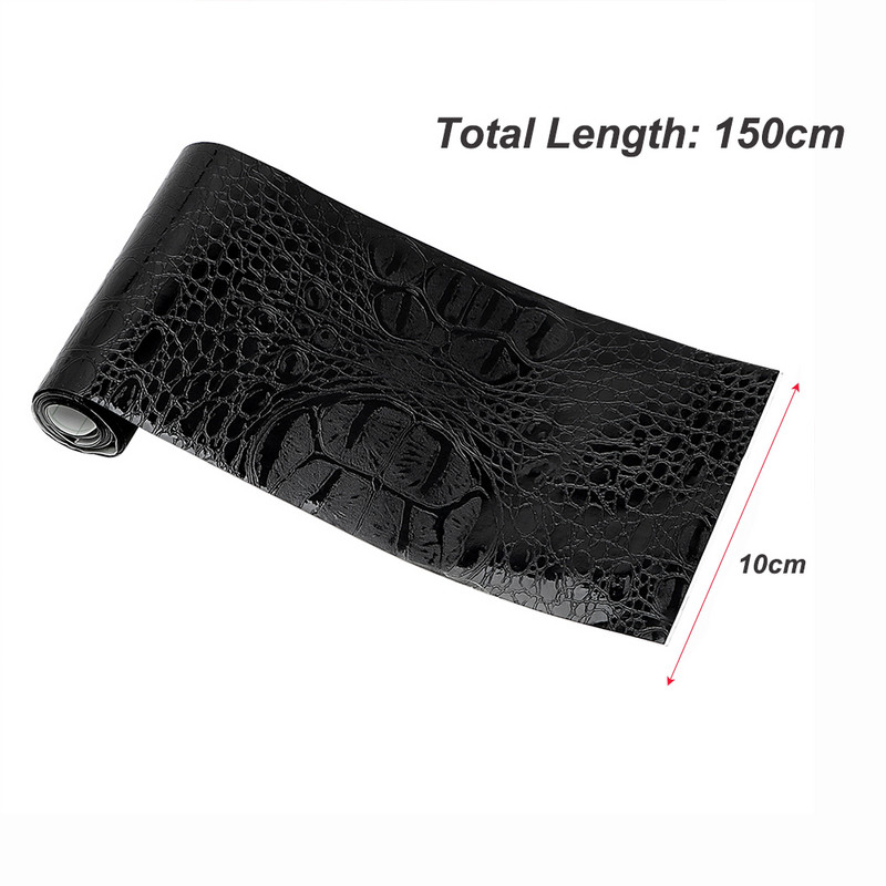 Αυτοκόλλητα εσωτερικού αυτοκινήτου Αυτοκόλλητα αυτοκινήτου Αυτοκόλλητα περιτυλίγματος μεμβράνης προσομοίωσης Crocodile Styling Δερμάτινα διακόσμηση εσωτερικών χώρων 150*10cm