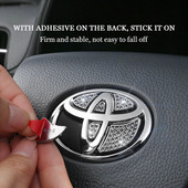 1tk auto rooliratta kleebis kristall-teemantkleebis Toyota Chr Auris Raize Rav4 Yaris Cross Corolla dekoratiivtarvikutele