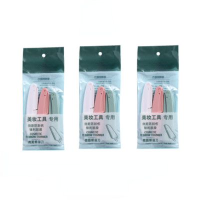 1/3 tk Ohutu kokkupandav naiste pardel Kulmude lõiketera kriimustusvastane habemenuga meigitööriistad Naiste kulmutrimmer näoparadel