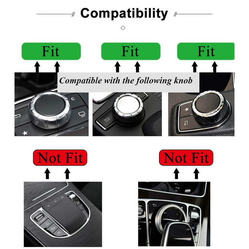 Dodaci za Mercedes Benz Bling Media Control Naljepnice Naljepnice Ukrasni dodaci za unutrašnjost Za gla200CLA220A Grade B200 Poklopac ručke