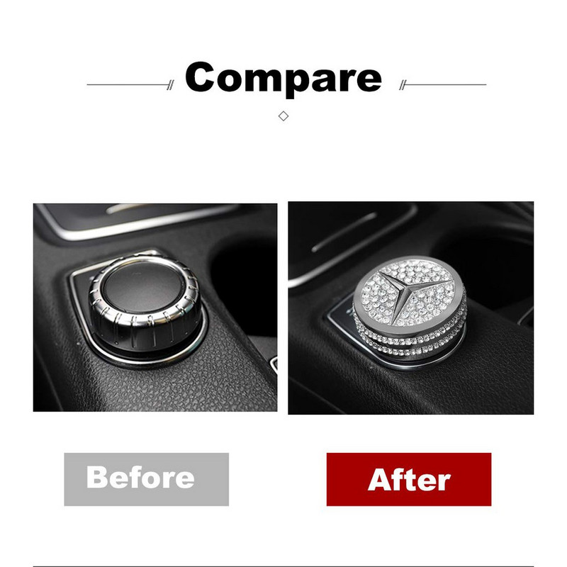 Dodaci za Mercedes Benz Bling Media Control Naljepnice Naljepnice Ukrasni dodaci za unutrašnjost Za gla200CLA220A Grade B200 Poklopac ručke