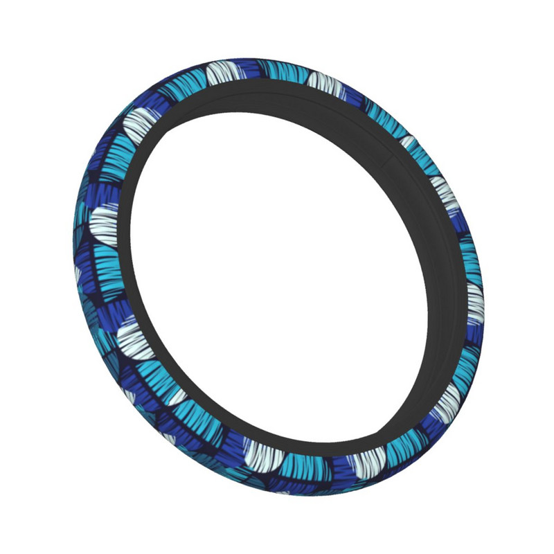 Geomeetrilise mustriga auto rooliratta kate 37-38 Retro Urban rooliratta kaitsekate Auto stiiliga autotarvikud