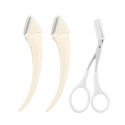 Karsyngirl 1/2/3kom Nož za podrezivanje obrva Brijač za lice za obrve za žene Škare za obrve s češljem Trimer za obrve Strugač