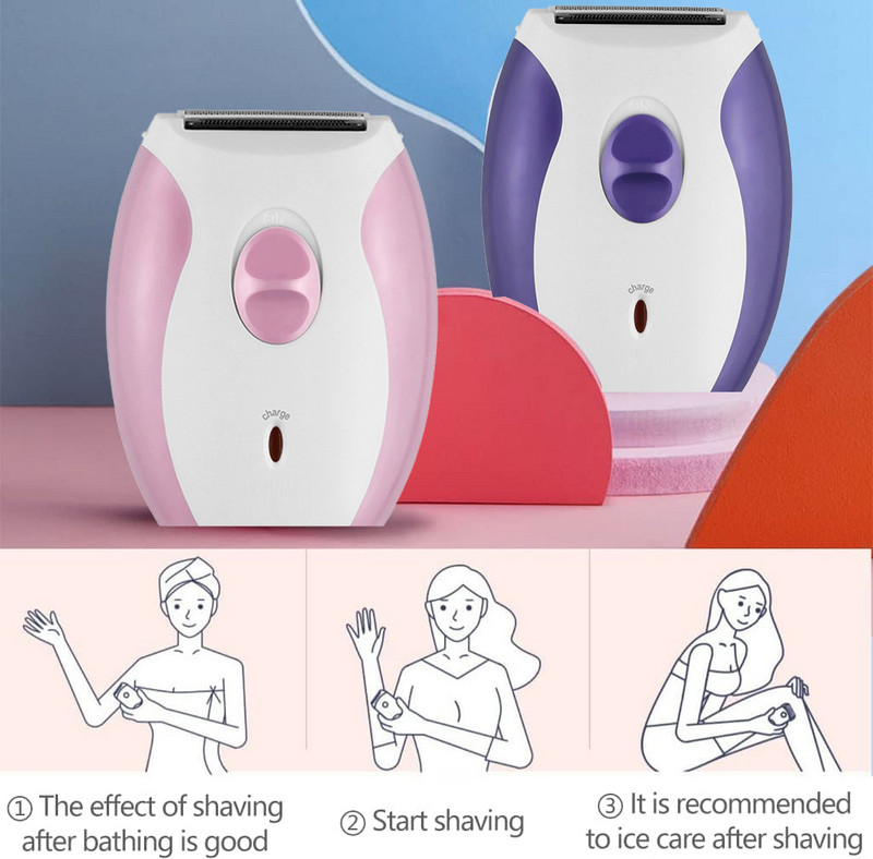 Επαναφορτιζόμενη Lady Shaver Hair Remover Women Razor Ασύρματο μηχάνημα αποτρίχωσης προσώπου Bikini Trimmer Leg Electric Razor