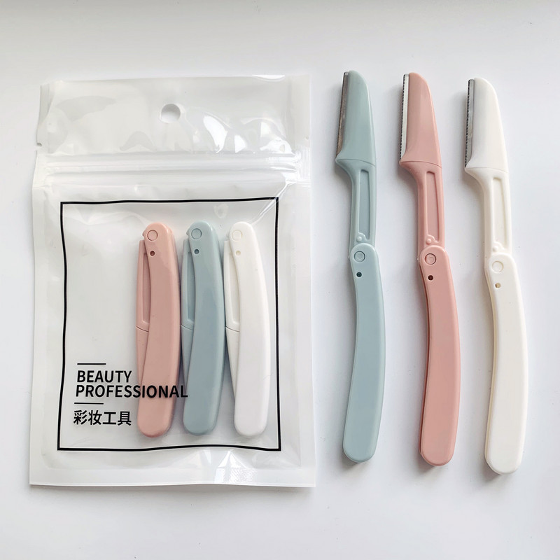 Teemo 1/3kom/set Prijenosni trimer za obrve Sklopivi set za uklanjanje dlačica Ženski brijač za lice Brijači za obrve Oštrice Brijač Alat za obrve